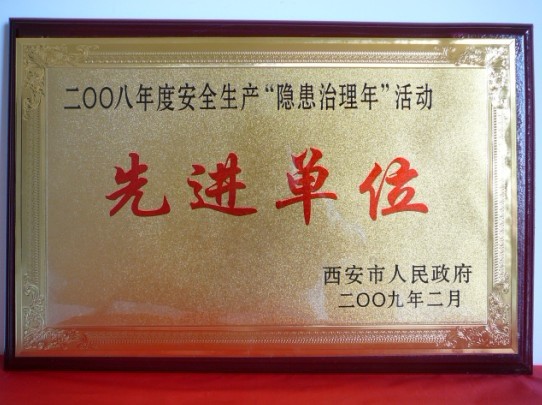2009年2月，被西安市人民当驹炖为2008年度安全出产“隐患治理年”活动先进单元